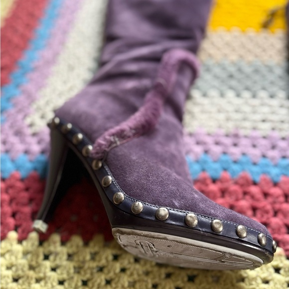 Nike Lab Purple Suede Women's Boots - Picture 3 of 10